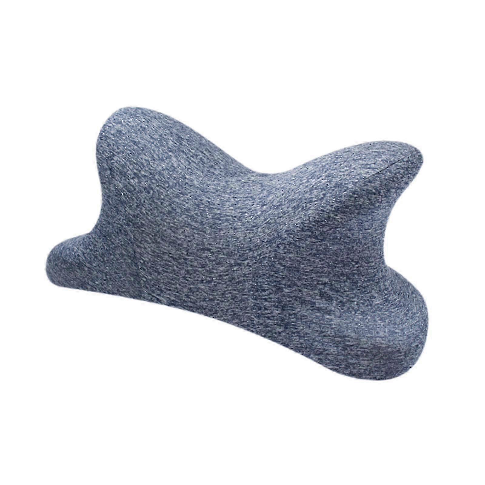 Cervical and Neck Pillow Ergonomic Head Rest Support for Camping Office Light Grey