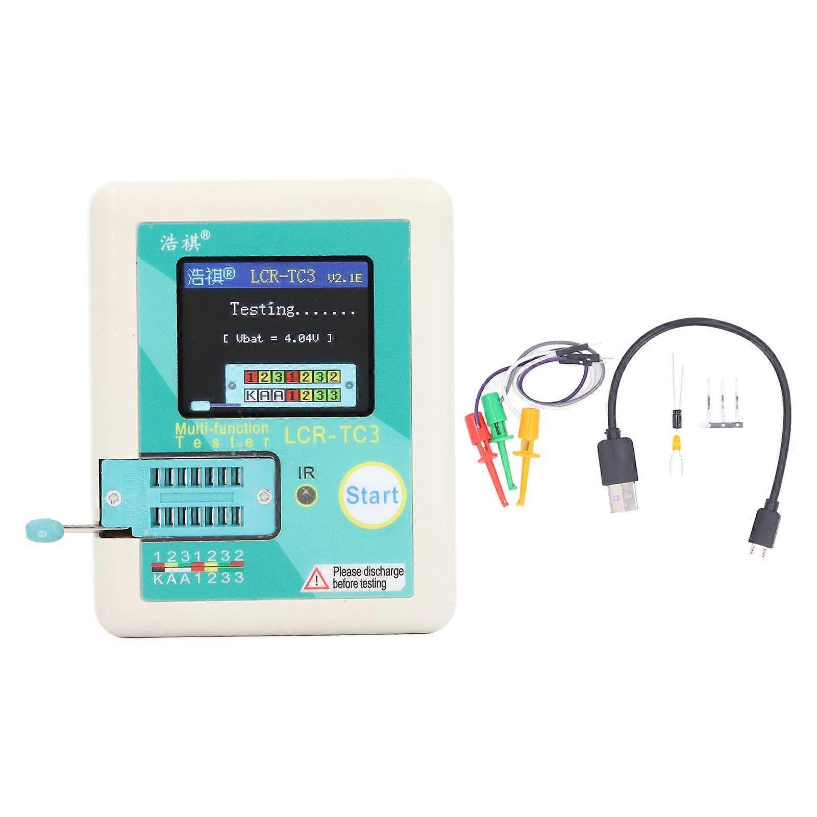 Transistor Tester Kit High Accuracy Color Display Multifunctional Diode Capacitance Resistance Meter 4.5V