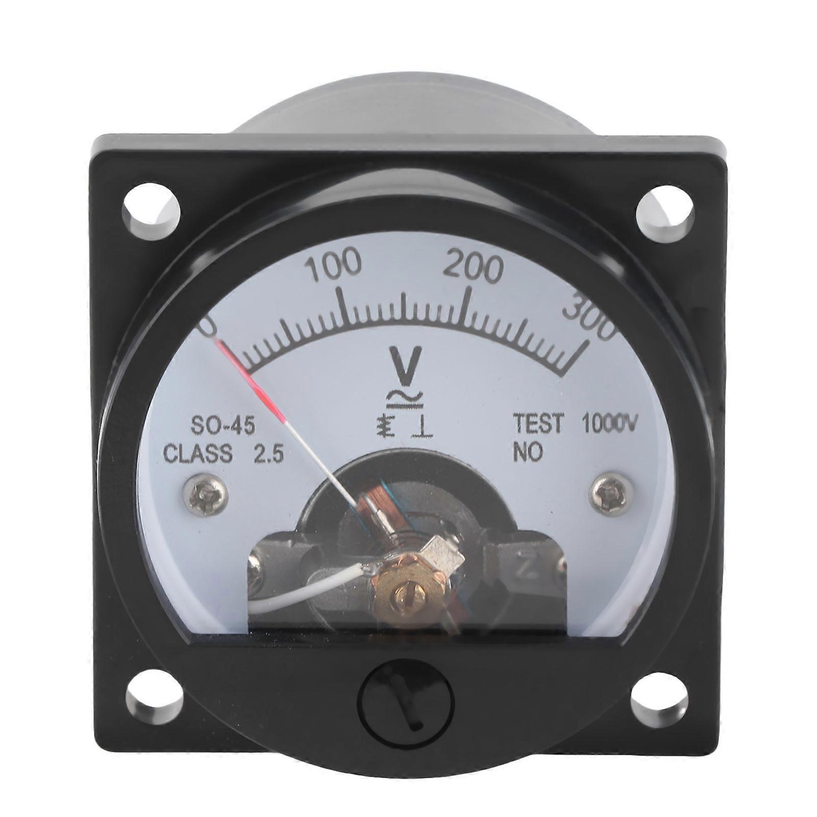 Round Voltmeter ABS Analog Dial Panel Gauge Accurate Tool for Measuring SO‑45 AC 0‑300 V