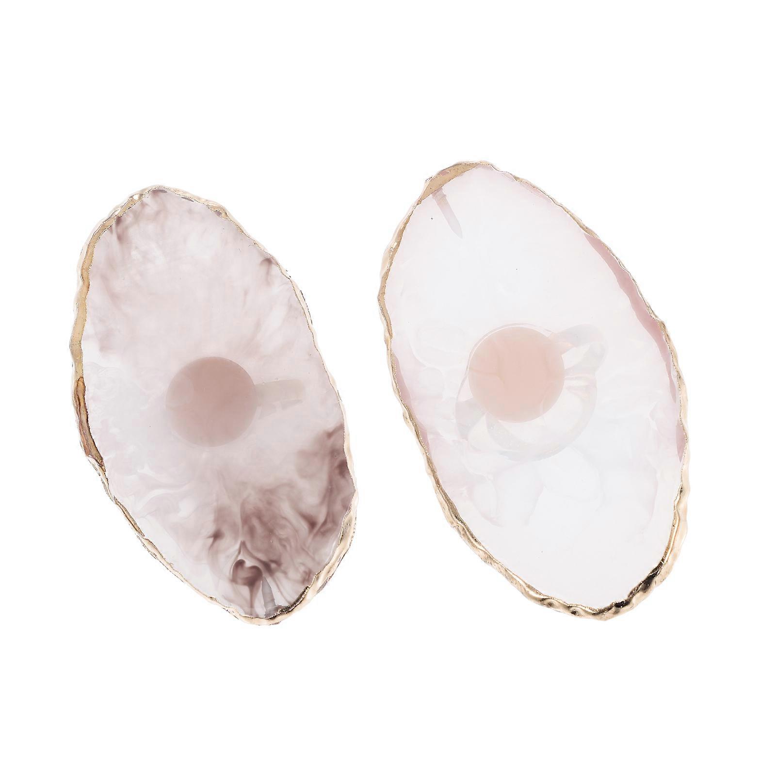 2Pcs Resin Nail Polish Ring Tray for Color Mixing