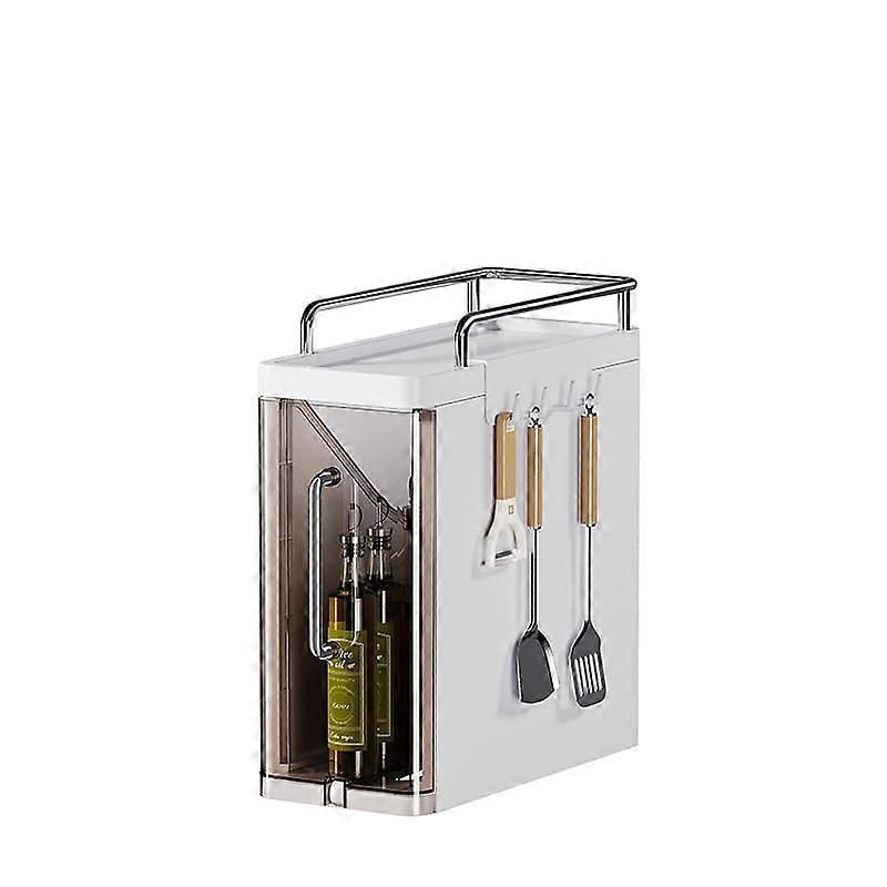 Narrow desktop storage cabinet, household kitchen storage shelf, multifunctional spice jar rack (38 * 15.5 * 38.5) 38*15.5*38.5