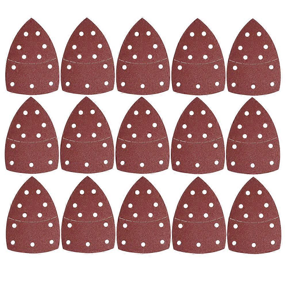 50pcs Self Adhesive Sanding Discs Hook & Loop Triangular Sanding Paper for Polishing Various Materials with Assorted Grits