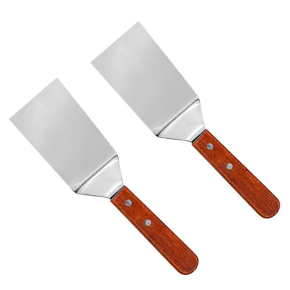 Stainless Steel Pizza and Steak Spatulas for Kitchen Use 2pcs Assorted Color