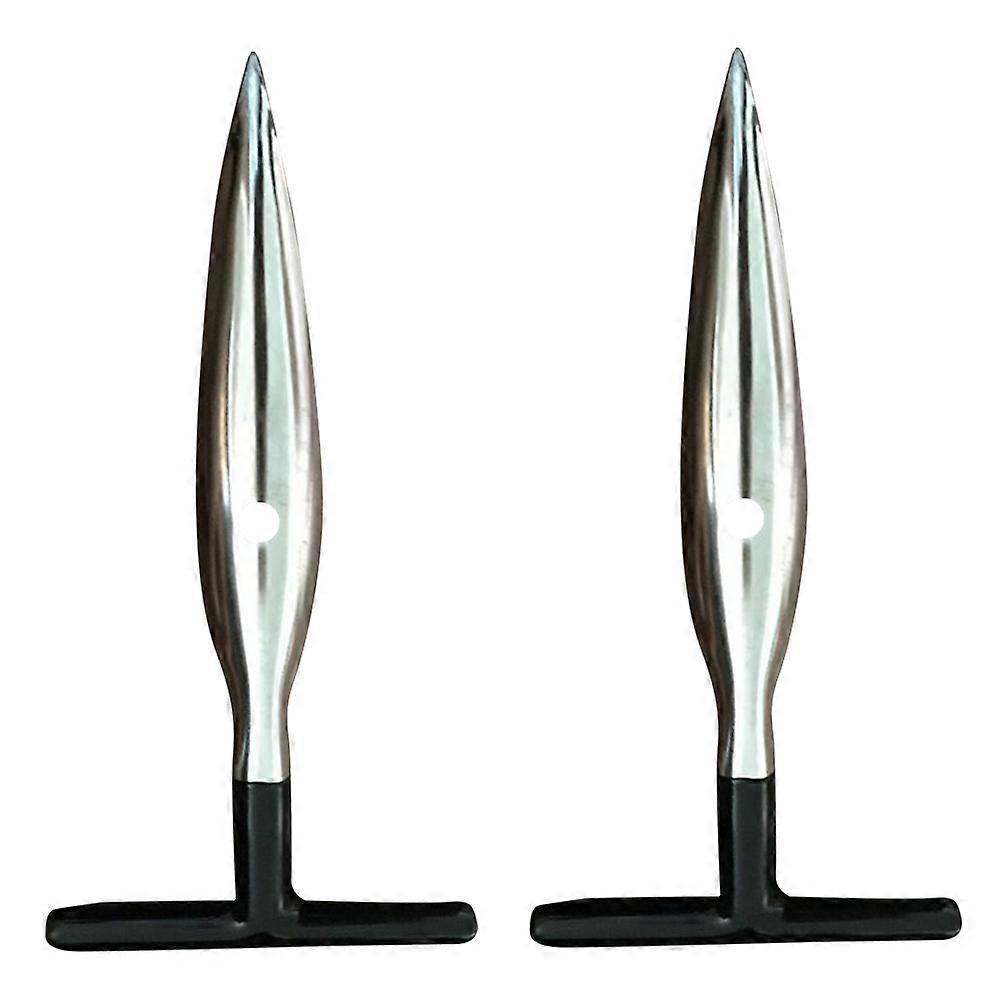Stainless Steel Coconut Opener Tool for Home Use Ergonomic Handle Design 2pcs Black