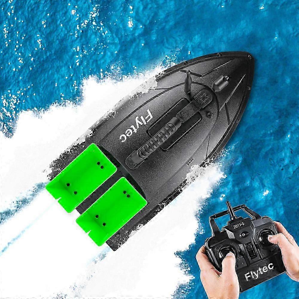 Flytec Angeln Köderboot 500m Fernbedienung Futterboot Dual Motor Fischfinder 1,5 kg Laden mit LED-Licht zum Angeln