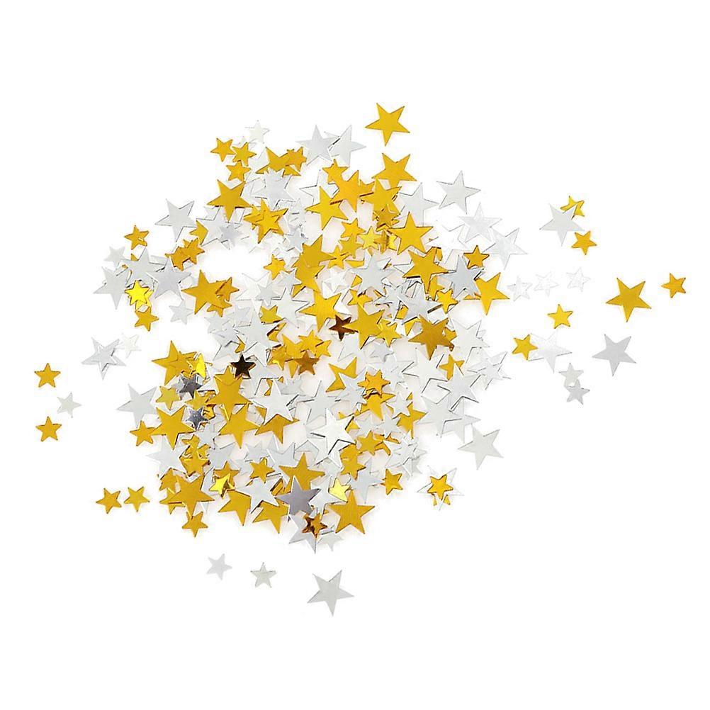 حلويات خماسية ذهبية وفضية لتزيين الحفلات 3 عبوات 45 جرام لكل منها 6-10 مم مختلطة متنوعة