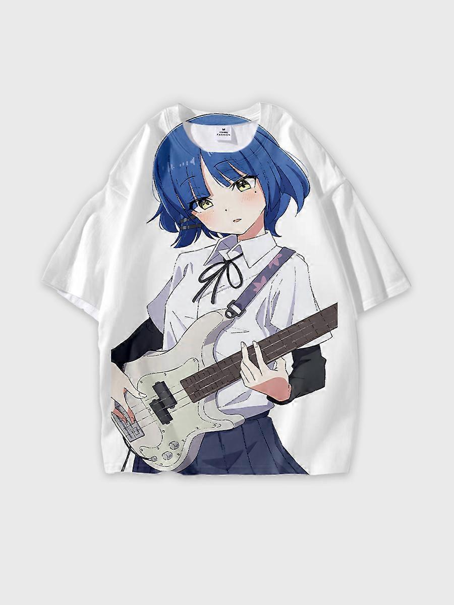 T-shirt round neck Role Pattern loose short sleeve D432