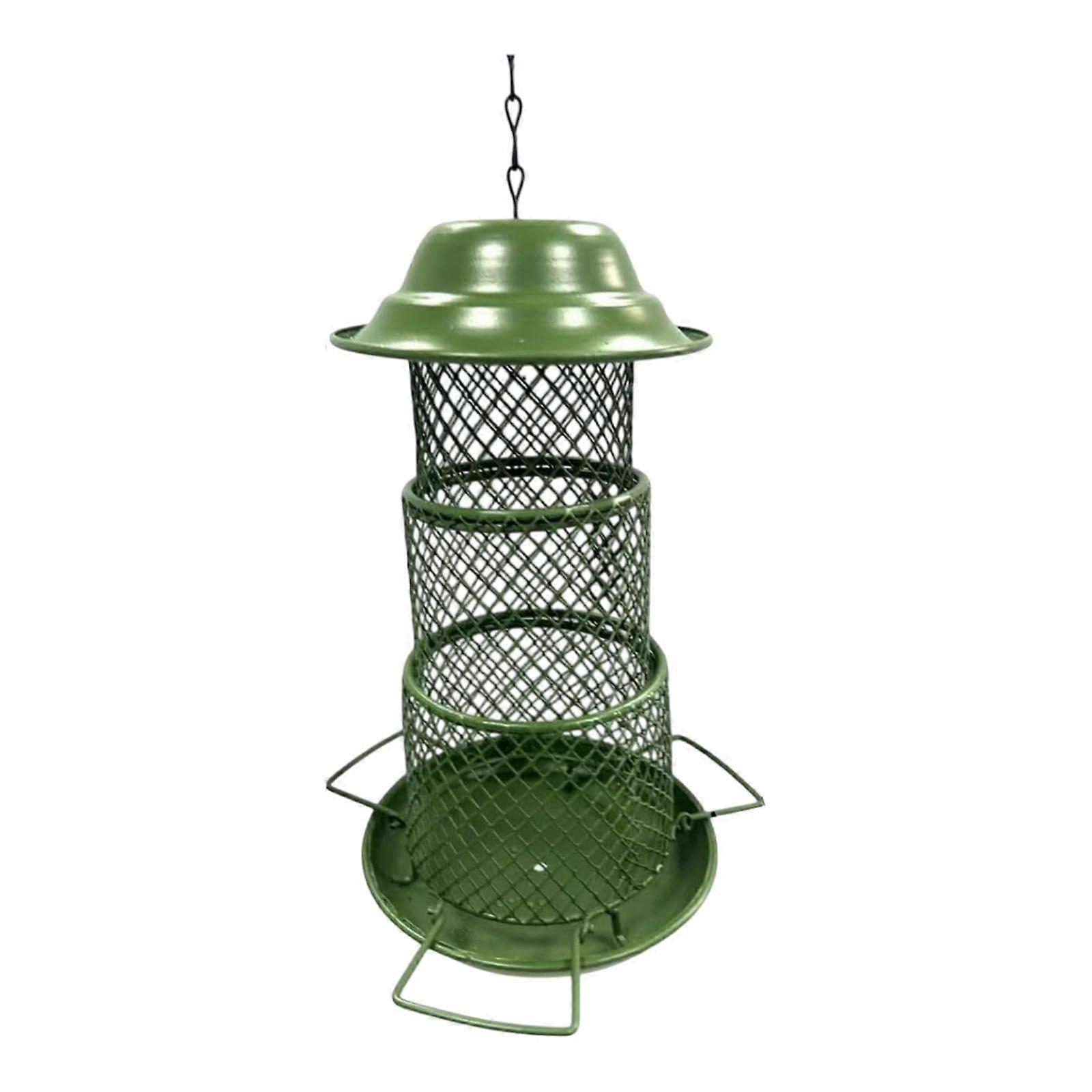 Hanging bird feeder for outdoors, decorative and practical multitiered metal bird feeder for the courtyard