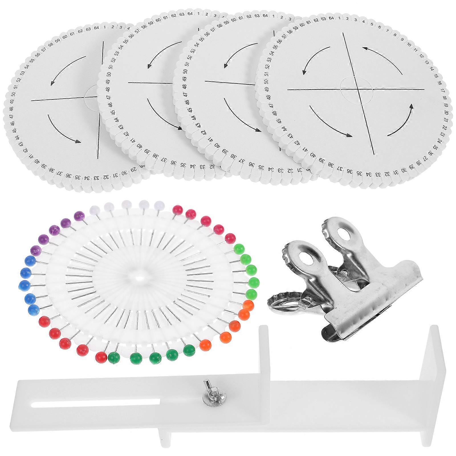 Wooden Bracelet Making Frame with Durable Circular Jig, Snap Buckle, and Positioning Pins for DIY Rope Braiding and Hand Knitting Wristbands