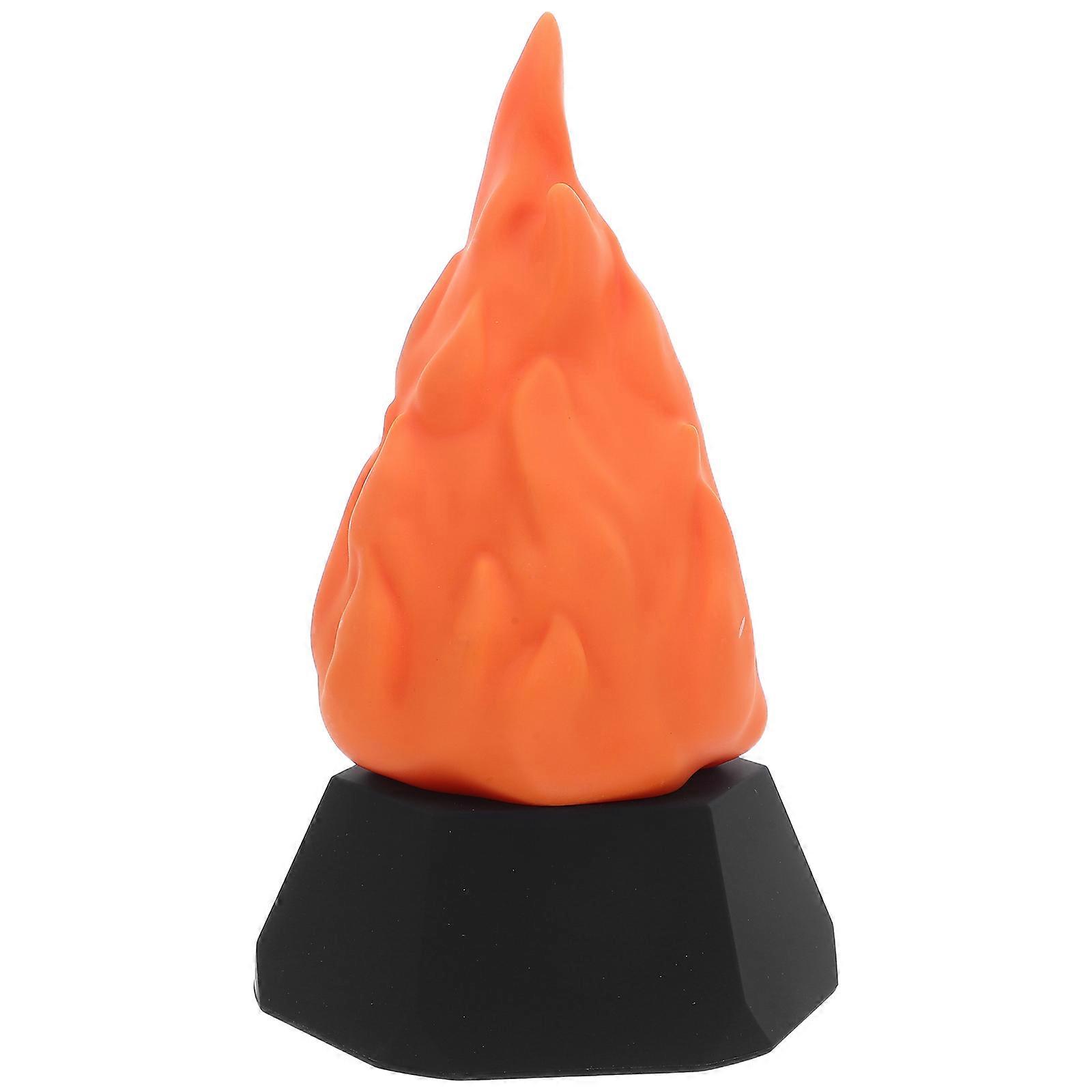 USB Rechargeable Halloween Flame Lamp with Adjustable Flickering Modes, Realistic Fire Effect Night Light for Indoor Outdoor Ambiance, Handheld Torch
