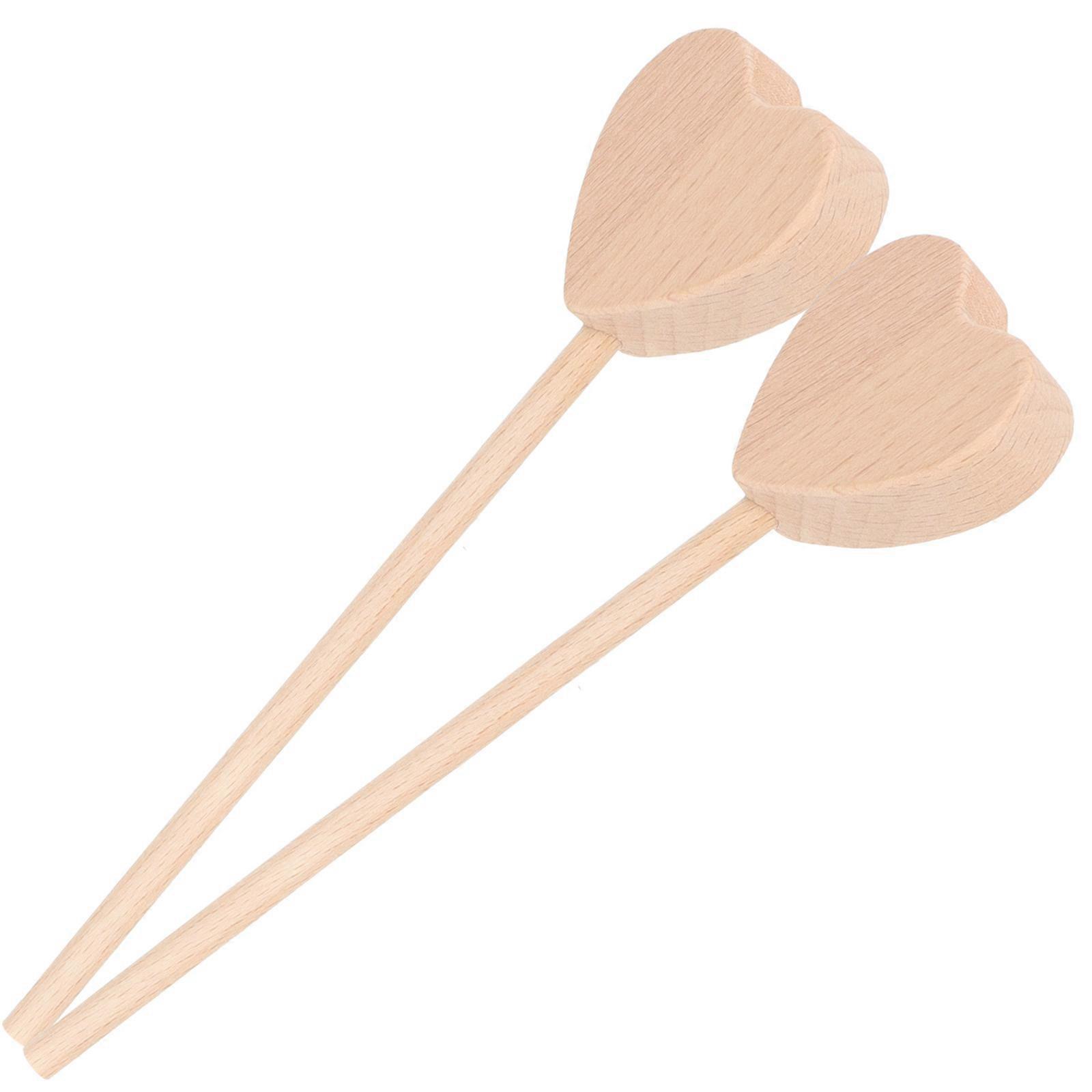 2pcs Durable Wooden Fairy Wands for Children Light Yellow Safe and Smooth Multipurpose Crafts 6