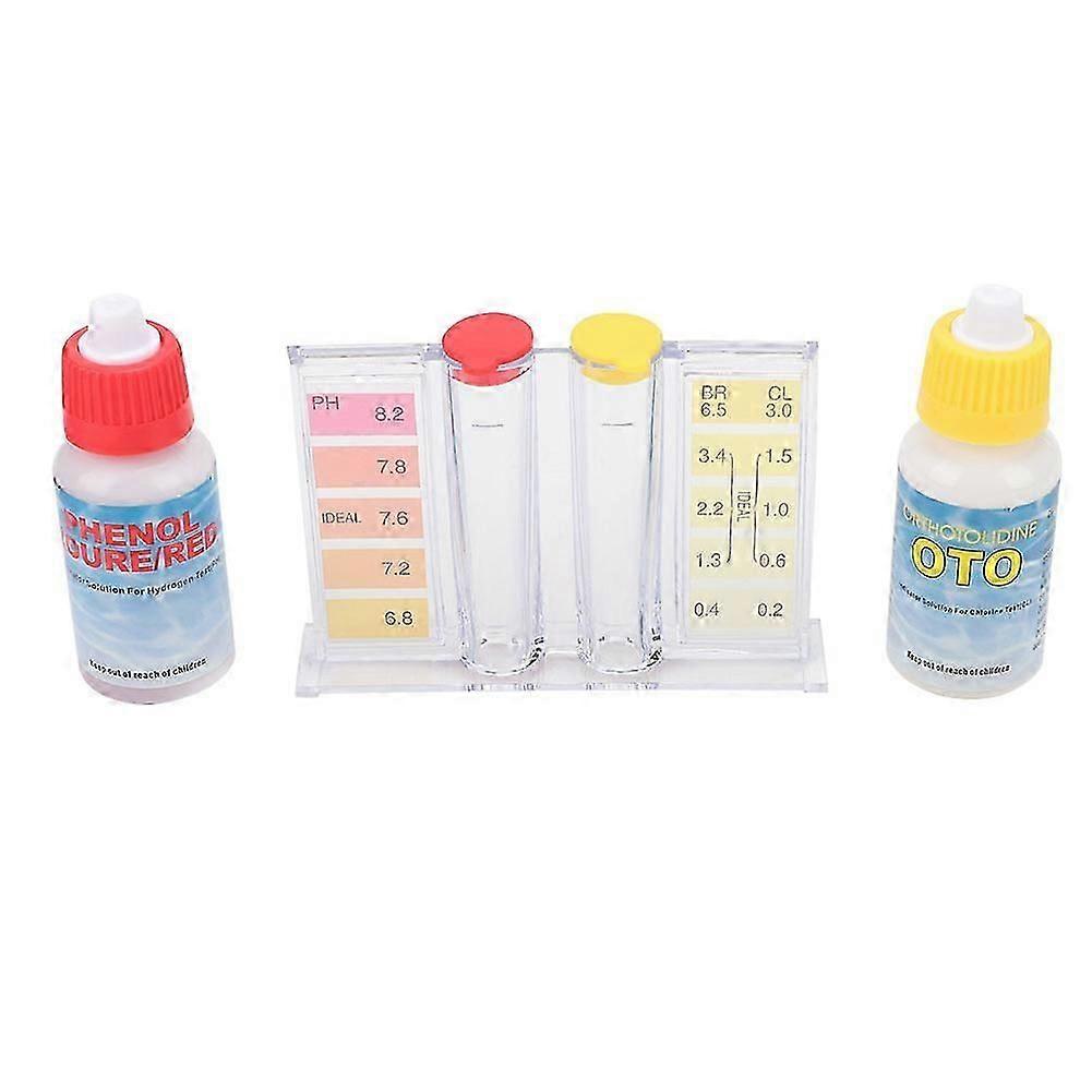 Swimming Pool Water Quality Test Box - PH Chlorine Testing Kit Accessories