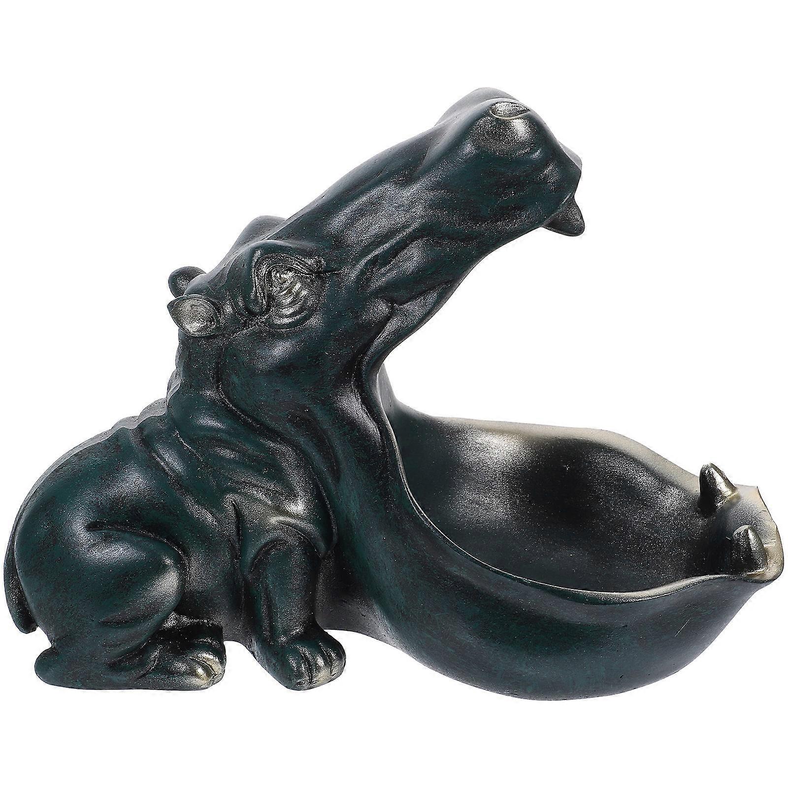 Dark Blue Resin Jewelry Tray for Storage Use as Key Holder and Decorative Box 7.87"x3.94"x2.36"