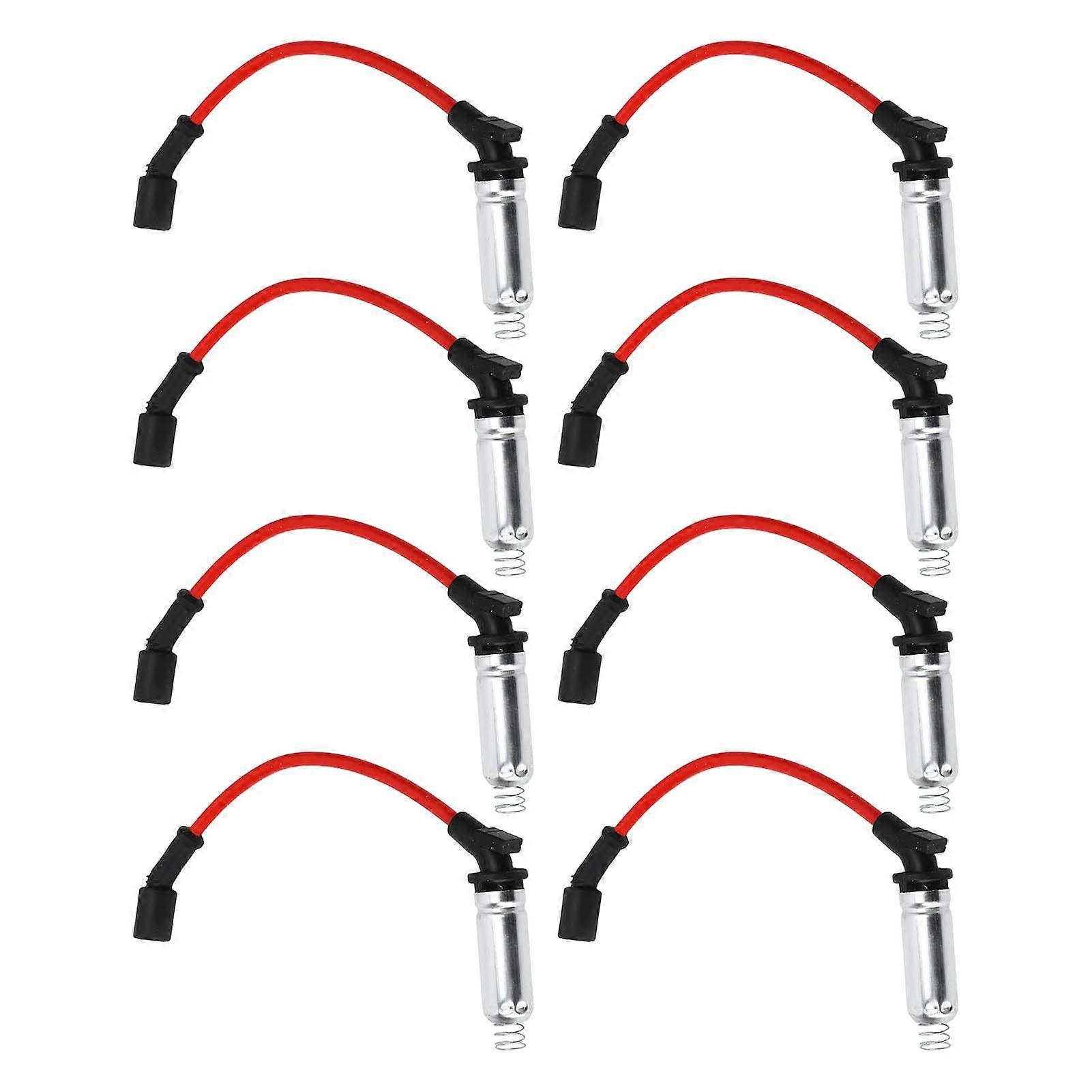 8 Pieces 10.2 mm/0.40 Inch Spark Plug Cable Set 48322R Ignition Cable Replacement for Avalanche Express Impala Spark Plug Cable Set