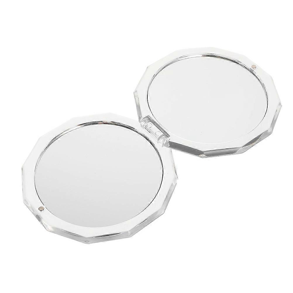 Foldable Mini Makeup Mirror for Travel with 5x Magnifying Silver
