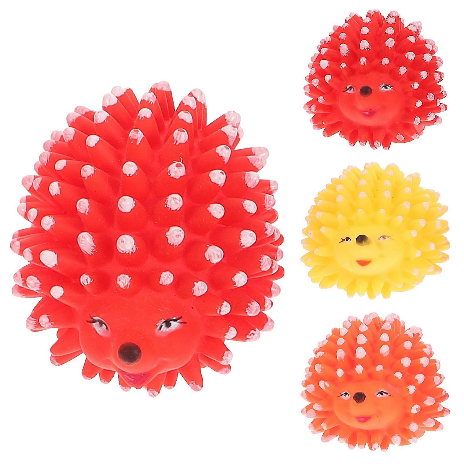 Assorted Color Vinyl Puppy Toy Set for Pet Use 4Pcs Dog Squeaky Plaything Cat Bite Resistant Toys