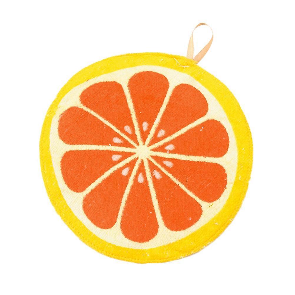 Fruit Pattern Hand Towels with Hanging Loop for Kitchen Use Multi Color 2pcs Fiber