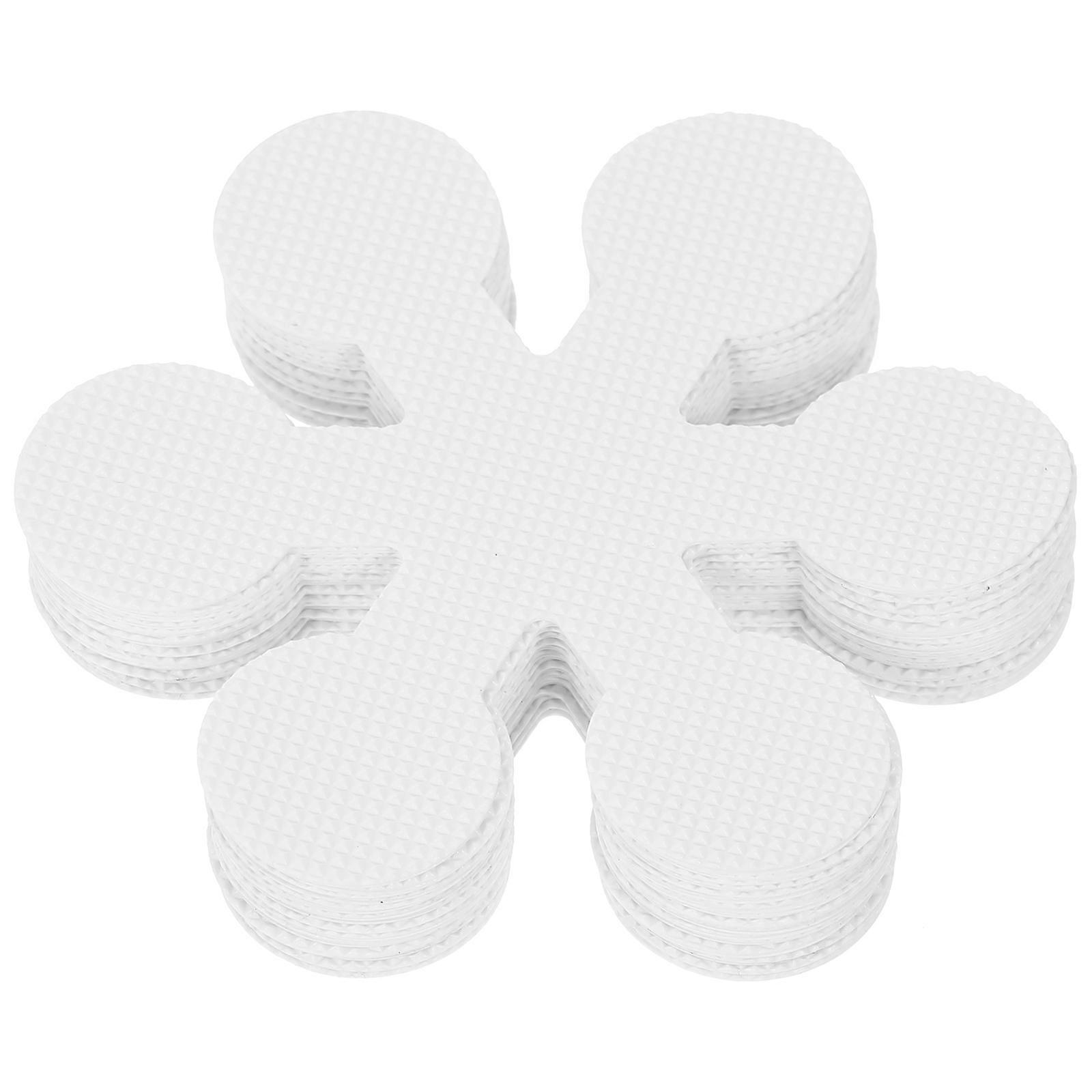White Anti-Slip Stickers for Bathroom with PEVA Material 20 Pieces Snowflake Shaped Stickers