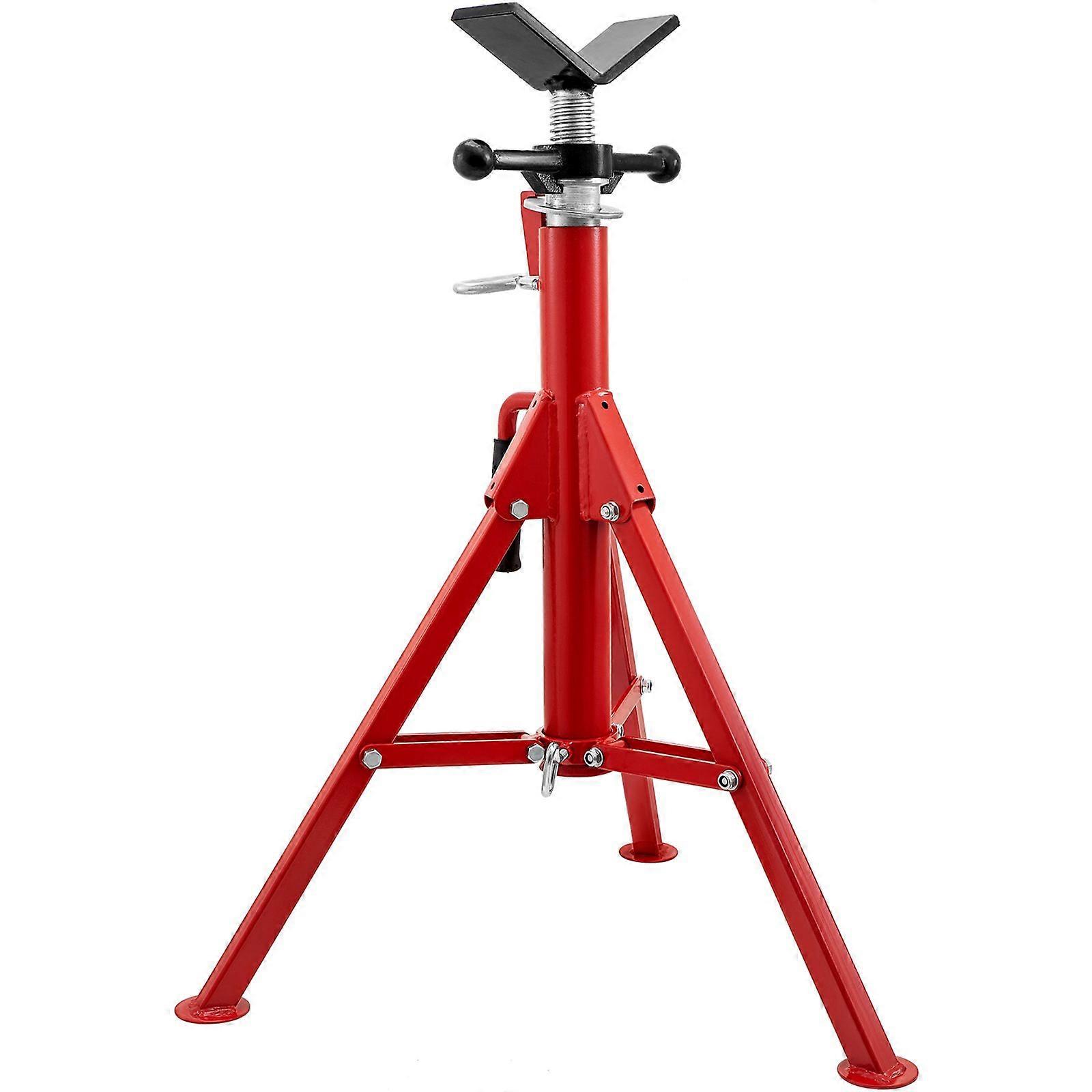 V Head Pipe Stand 1/8\"-12\" Capacity,Adjustable Height 28\"-52,Pipe Jack Stands 2500 lb. Load Capacity