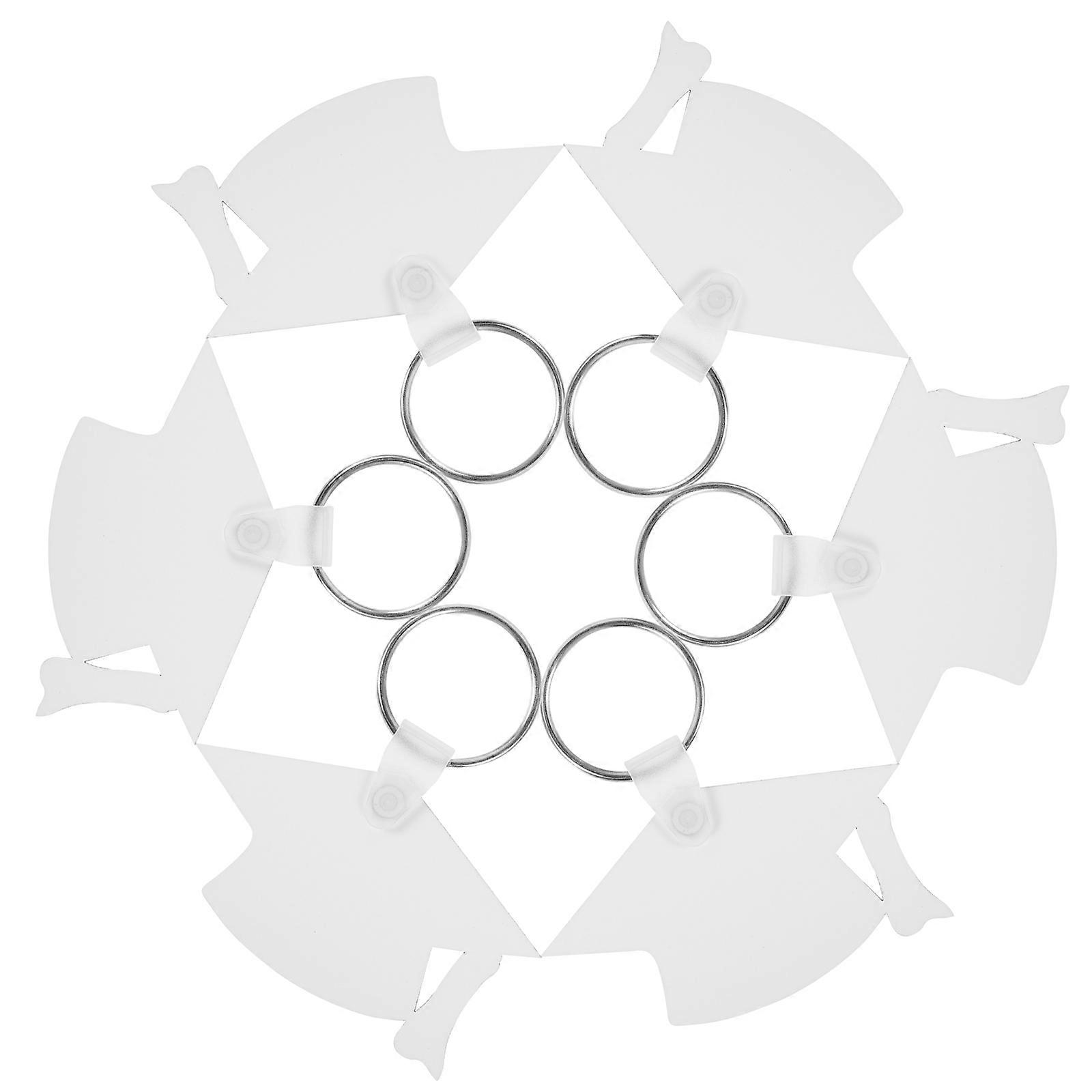 6pcs White Sublimation Ornament Blanks for DIY Keychain Crafts Durable Density Board Decor
