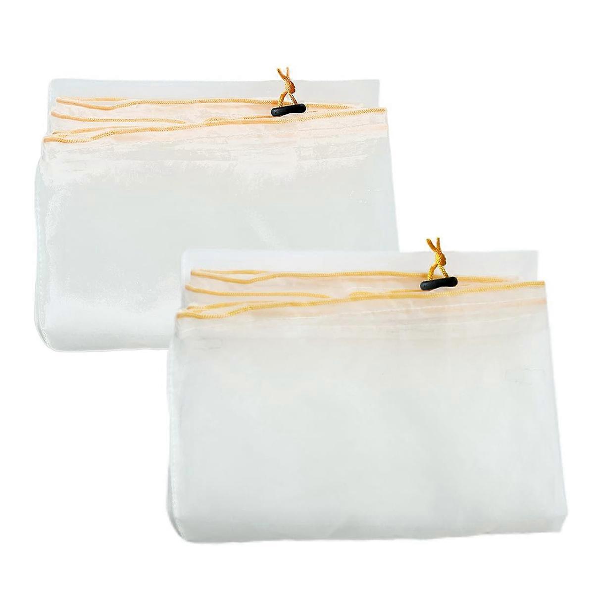 Honey Strainer, 5 Pcs Honey Filter Bag Ultra-Fine Mesh Strainer with Adjustable Drawstring, Honey E