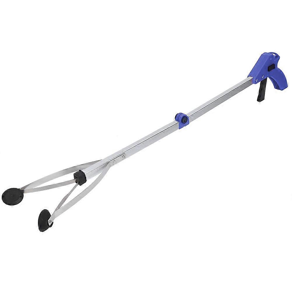 Garbage Picker Folding Trash Grabber for Garden Leaves Waste Pick Up(Blue handle)