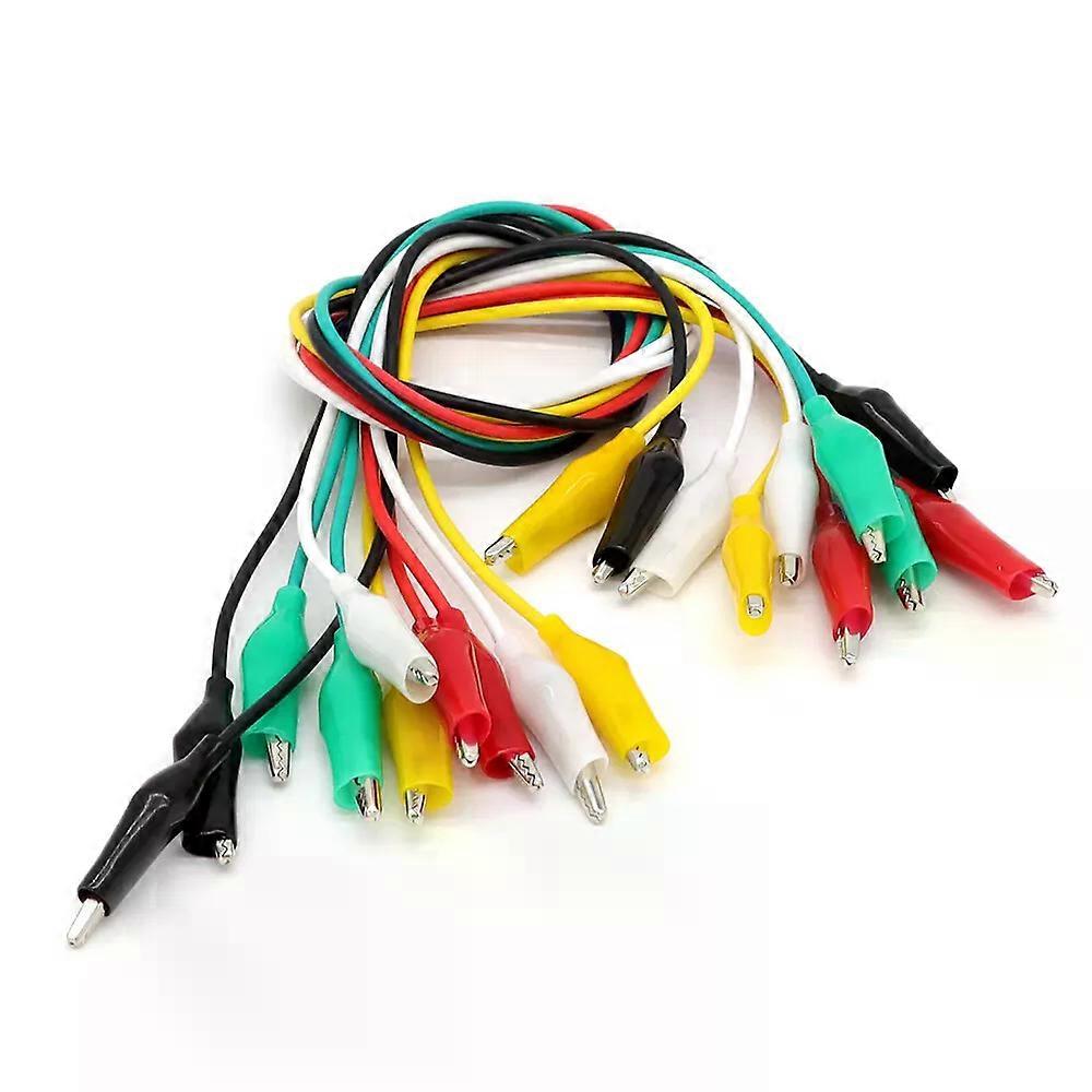 Crocodile Alligator Clips, 20PCs Double-ended Test Leads Jumper Cables for Electrical Testing & Circuit Connections