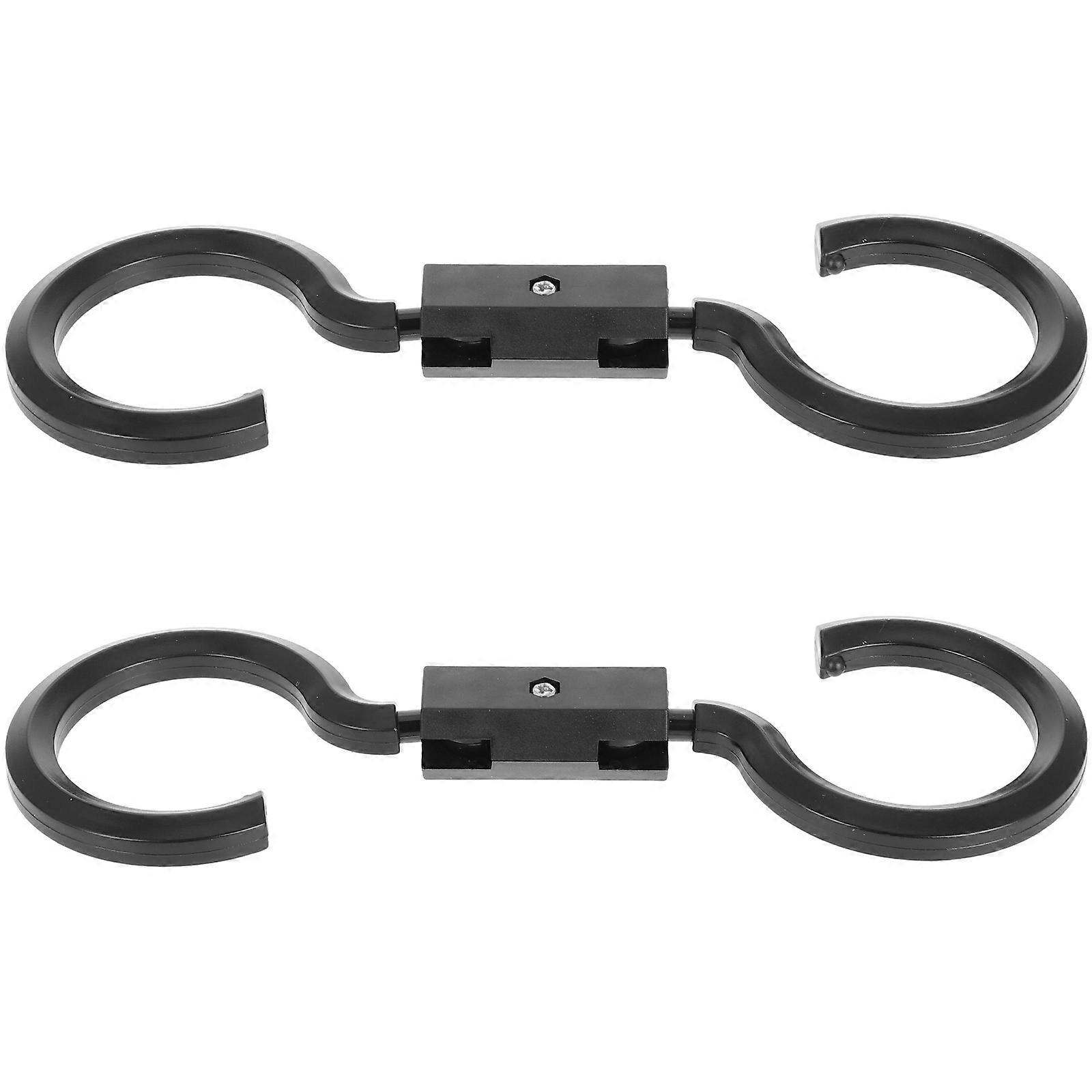 Car Storage Backseat Hooks for Purse and Bags with Durable Plastic Material Black Adjustable Design for Daily Use 2 Pieces