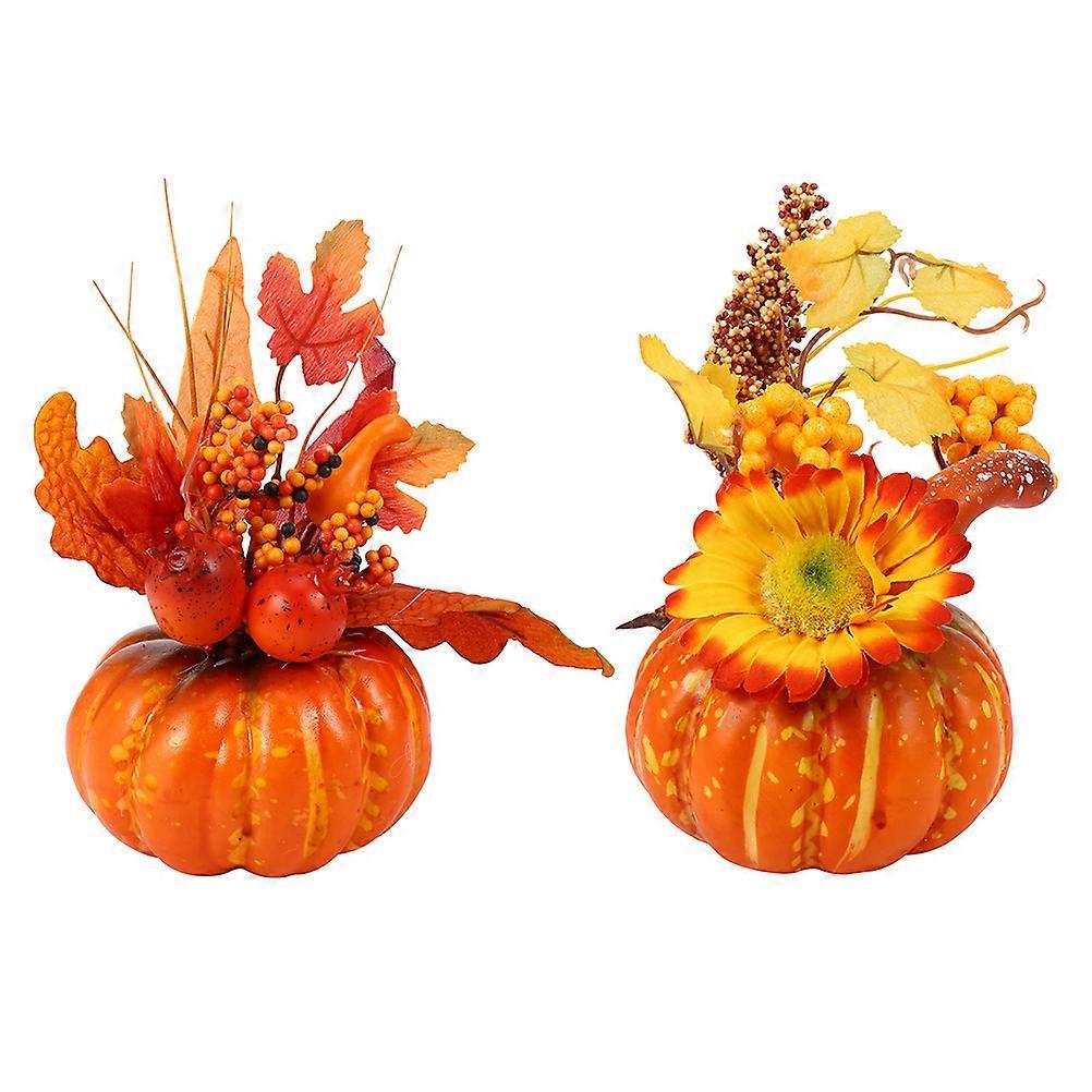 Small Decorative Pumpkins for Halloween and Fall Festivities, Compact Size