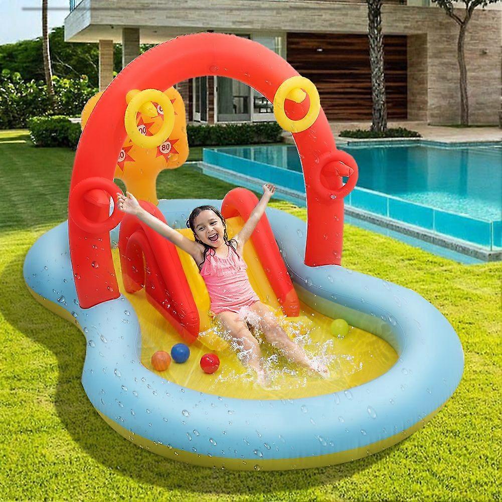 Water Play Center Inflatable Sprinkler Ring Ball Paddling Pool