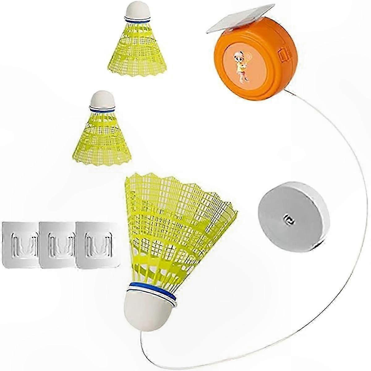 Portable Badminton Rebound Trainer Set, Elastic Training Tool for Badminton Skills Development