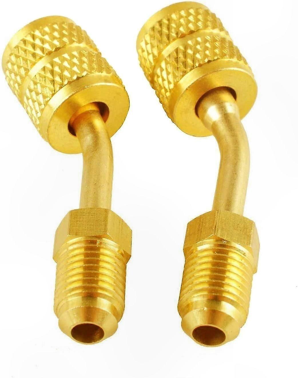 Brass Adapter for Mini Split HVAC Systems, 2 Pack R410a-Compatible Connector for Air Conditioning Units