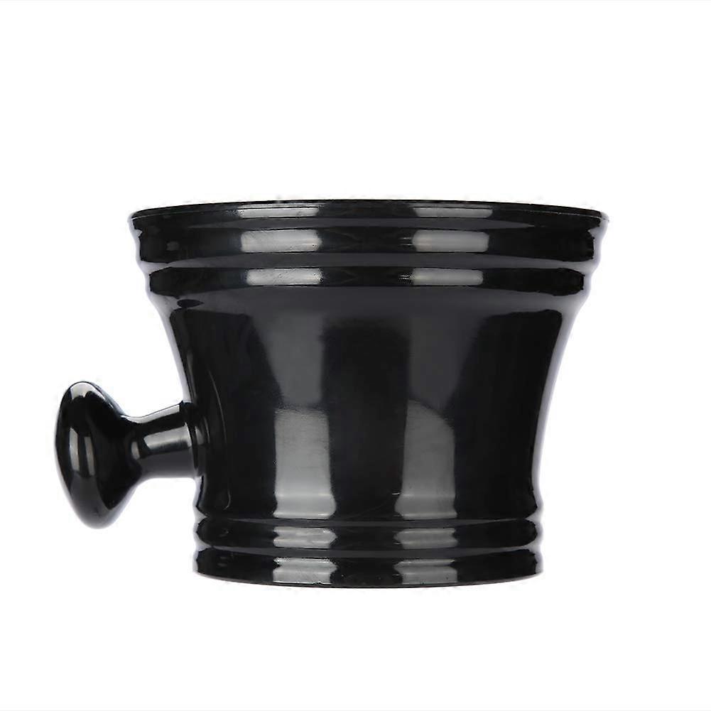 Shaving Soap Bowl with Handle, Black Plastic Foam Shaving Bowl for Men, Durable Shaving Soap Container