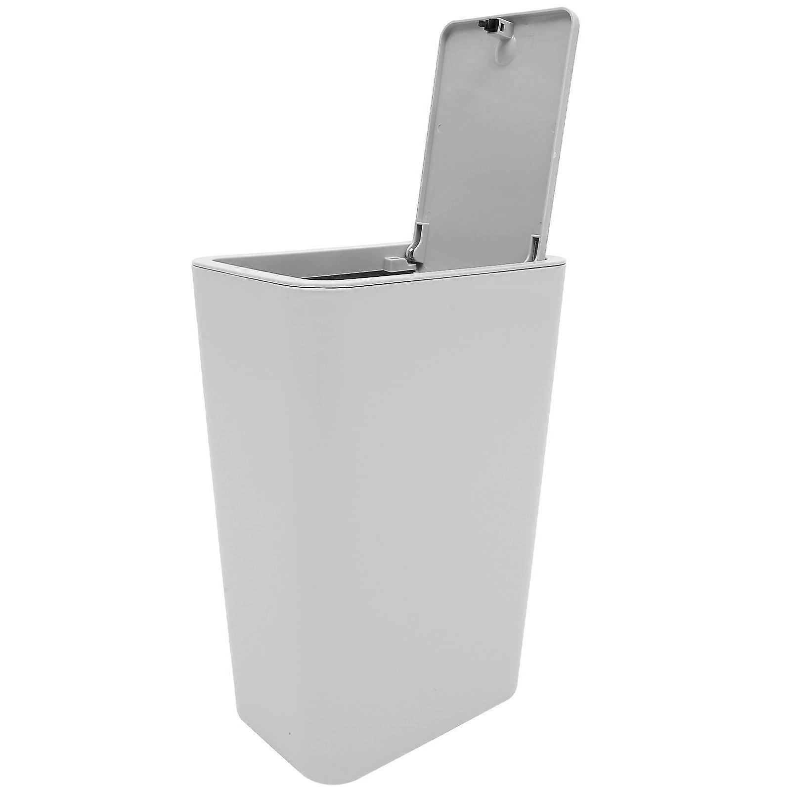 Compact Portable Trash Can with Lid – Sleek Garbage Bin for Kitchen, Bathroom, and Small Spaces