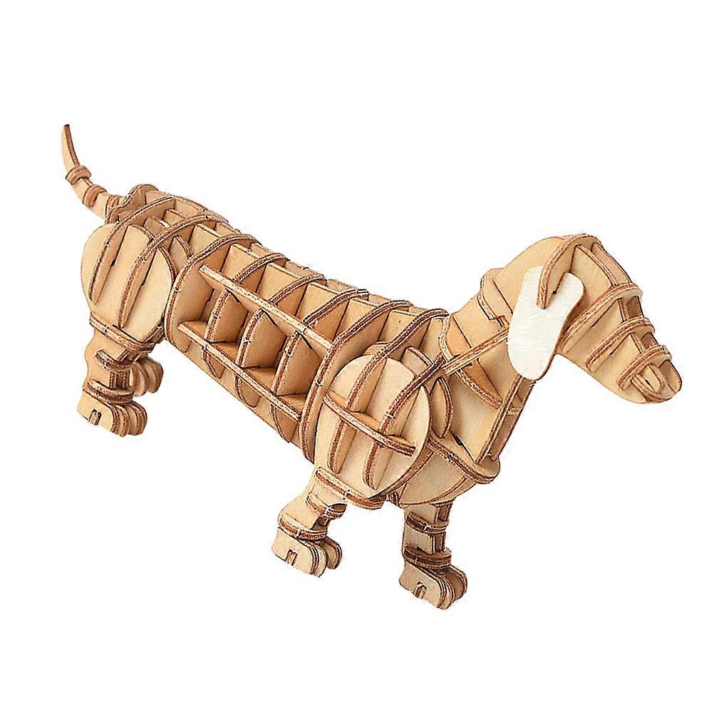It looks like you're describing a product listing for a **wooden dog puzzle kit**! Here's a refined and professional version of your product
