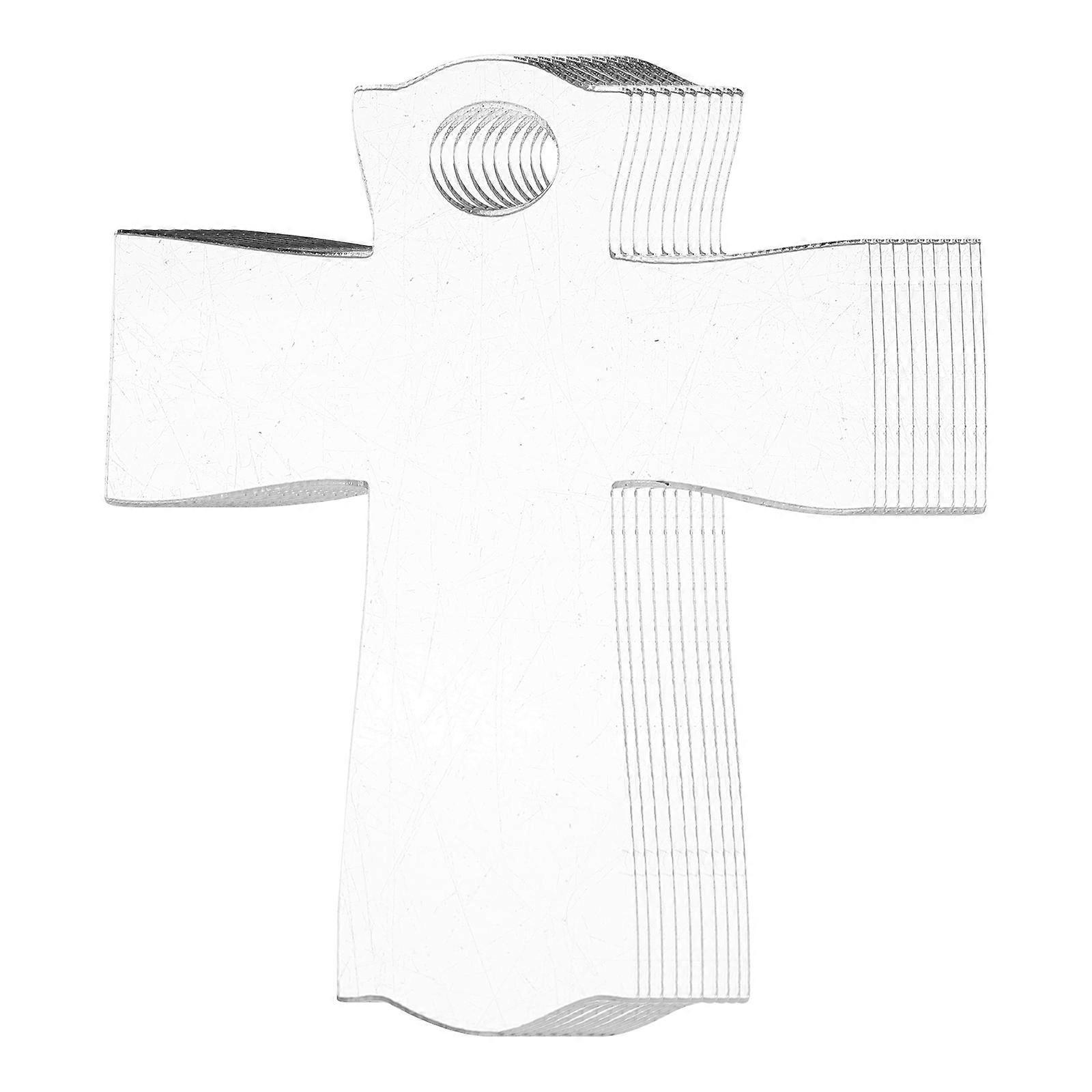 10Pcs Sublimation Name Plates For Water Bottles Acrylic Design Cross Shaped Decoration Sports Identification
