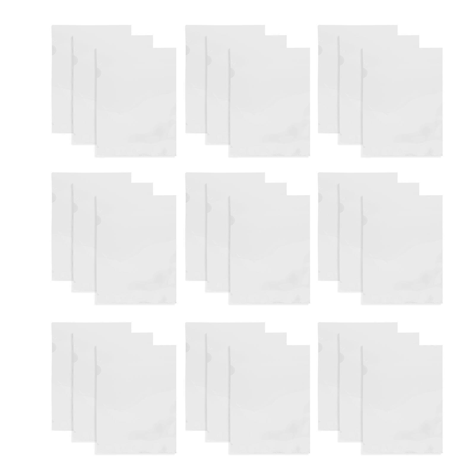 Transparent Document Bag 30Pcs L Shape File Folders Made Of PP Material Ideal For Business Travel Or Archiving