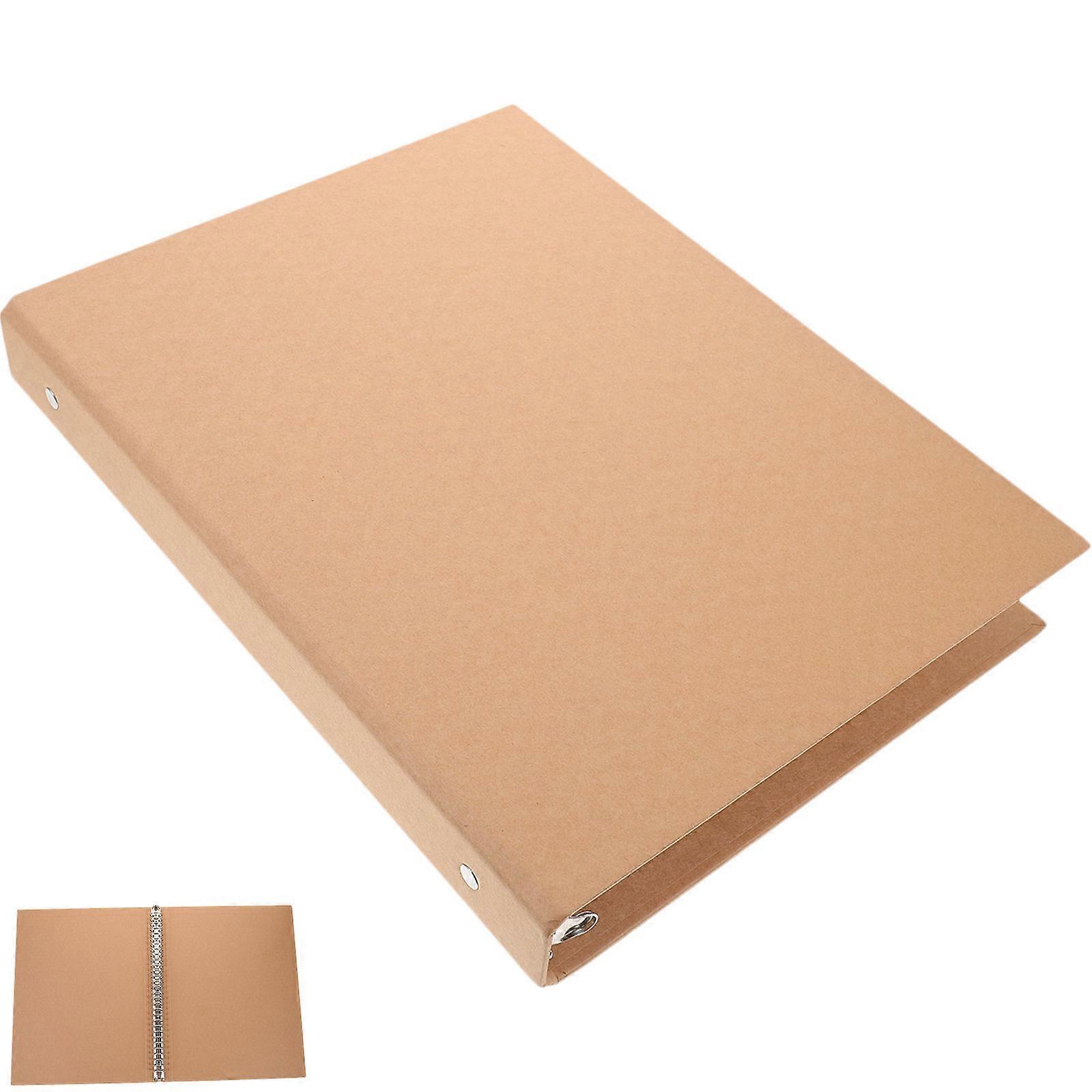 Lightweight Kraft Paper Binder Notebook Shell for School Use – Protects Notepad, Loose Leaf Pages and Documents