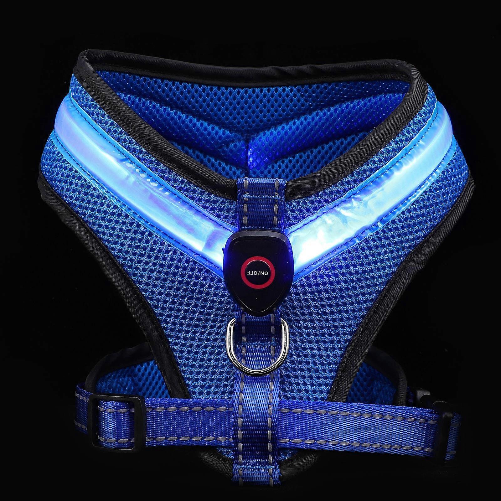 Luminous Dog Vest 1 Set Breathable Fabric Perfect For Outdoor Activities And Nighttime Party Usb Charging Feature