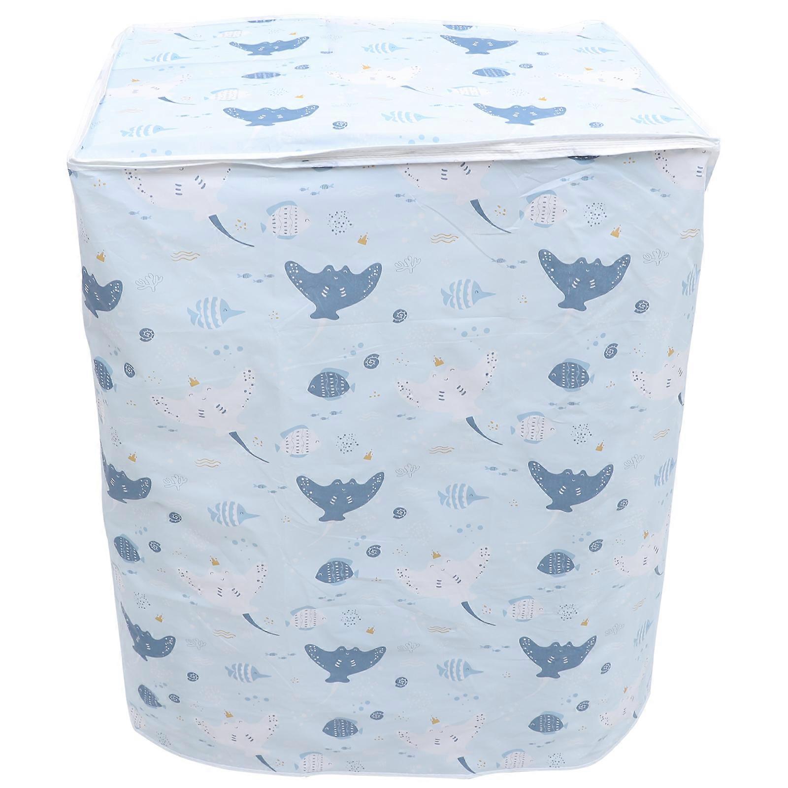 Dustproof Washer Cover Protector For Home Furnishing Style Sky-Blue Rectangular 1Pack