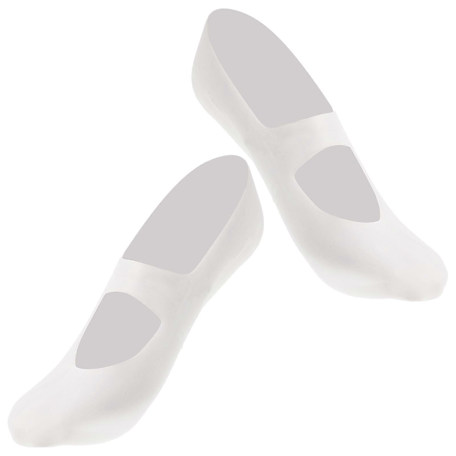 Silicone Arch Design Beach Socks for Daily Wear Made of SEBS Material White Color One Pair Fit Most Sizes 3242