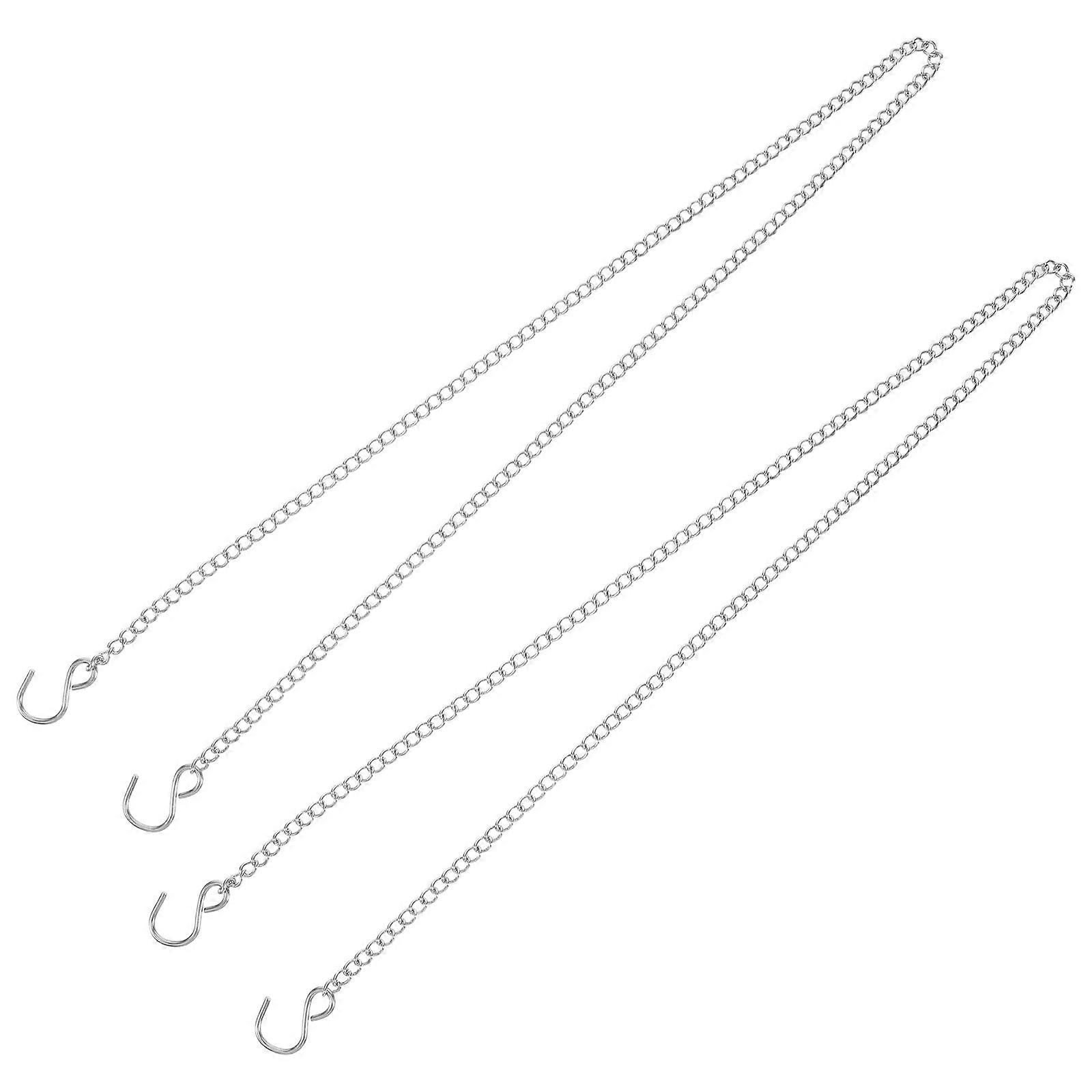 Heavy Duty Metal Hanging Chains with S Hooks for Plant Displays, Window Decor, Outdoor Panels, Retail and Garden Use – Easy Installation