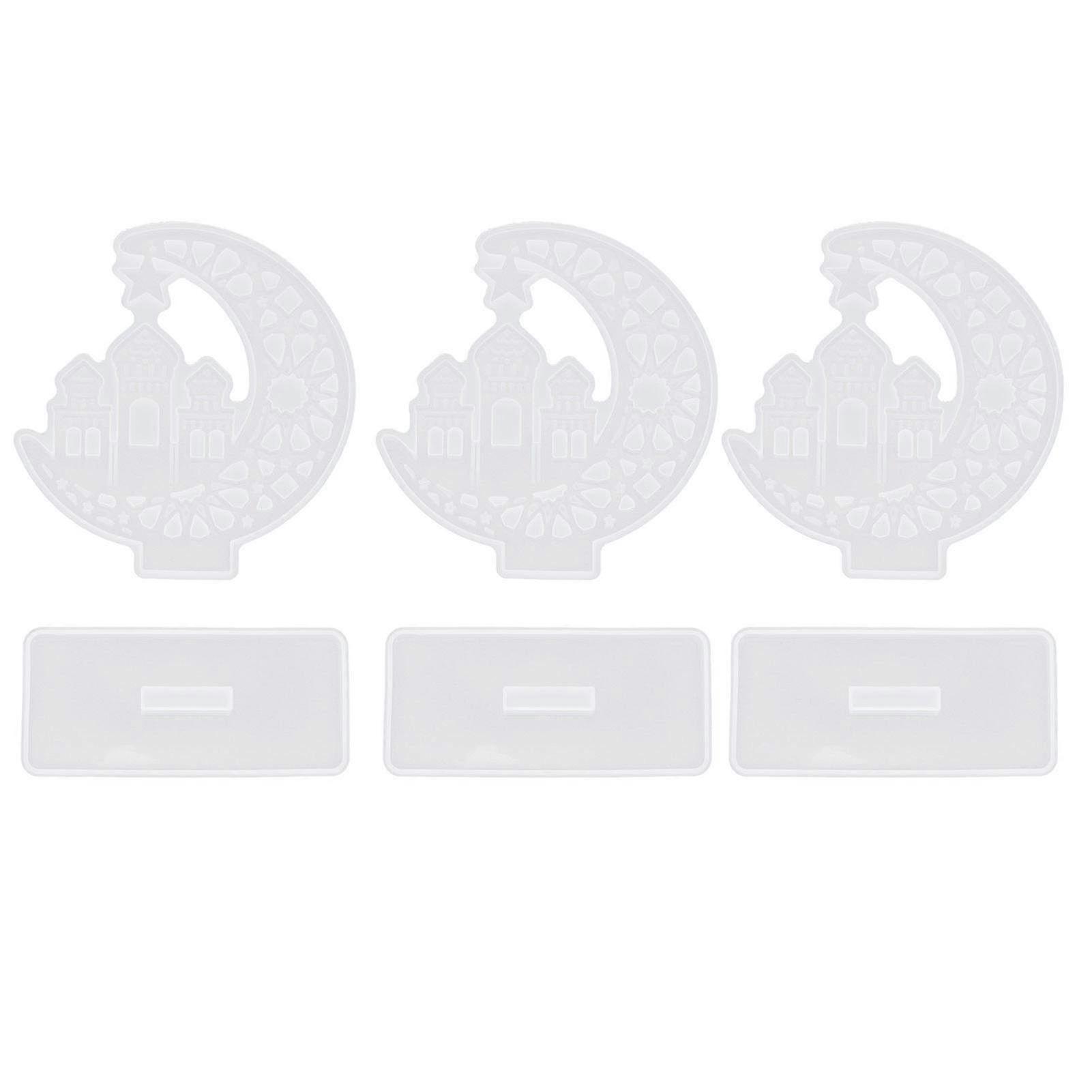 3 Set Epoxy Resin Casting Molds - DIY Handmade Silicone Moulds for Crystal Castle Table Decoration & Crafts