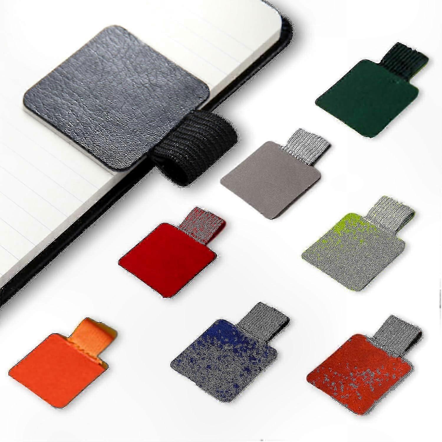 8 حزمة حلقة القلم ، حامل القلم ذاتية اللصق ، حامل قلم دفتر الملاحظات حلقة قلم ذاتية اللصق ، حلقات قلم ملونة مختلطة مرنة -aya