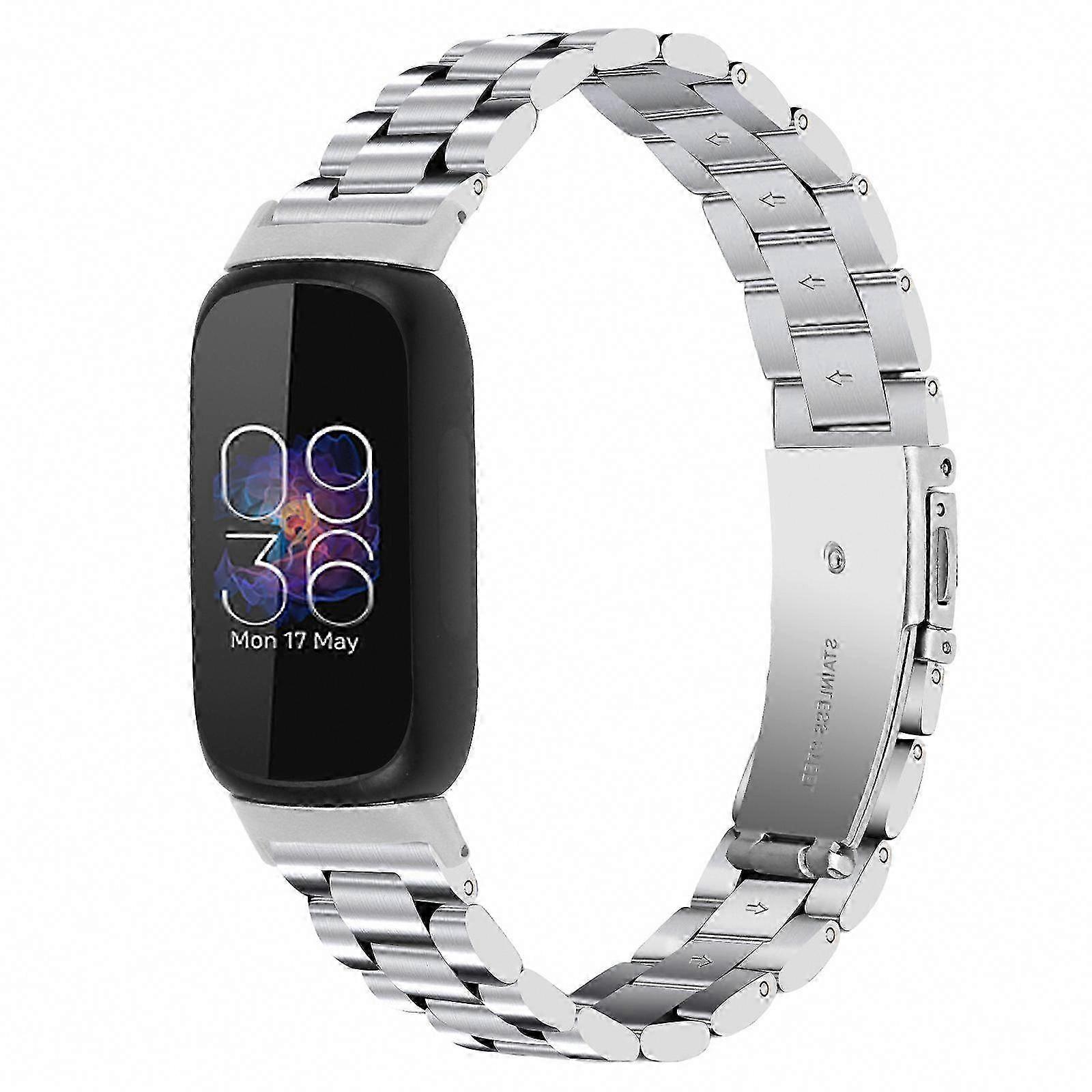 Quick Release Metal Watch Band with Three Beads
