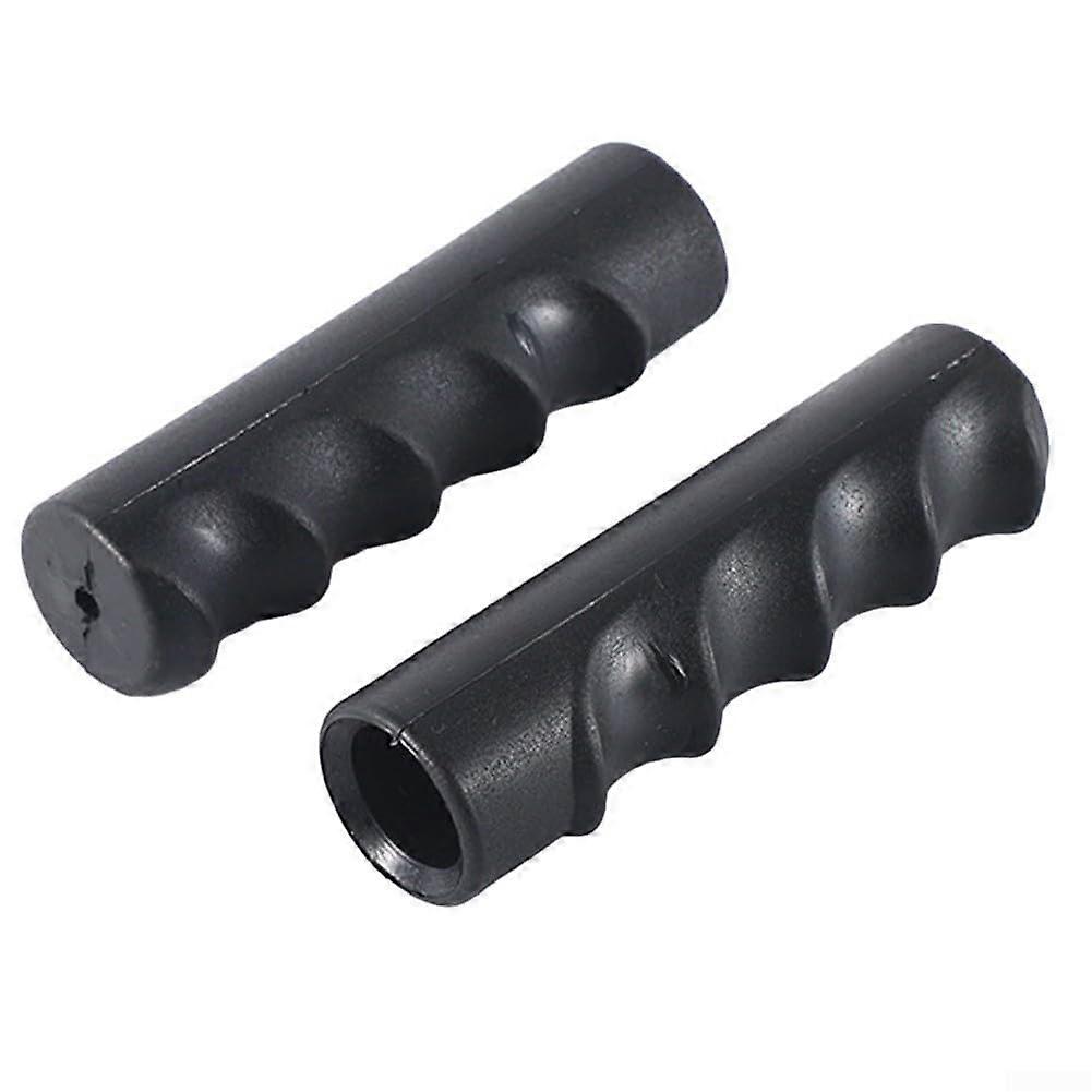Round Tubes Black Rubber Handles Replacement for Wheelbarrows 112x10mm Easy Install Durable Grip