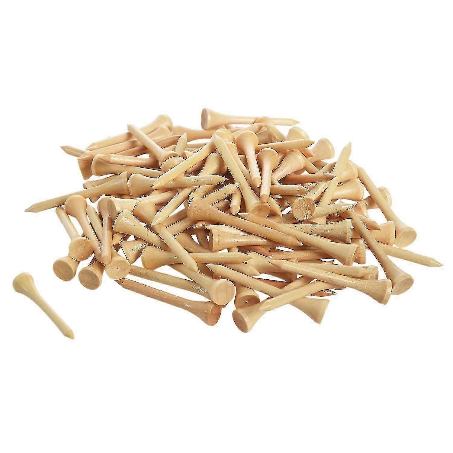 Para 100pcs Pregos de Bola de Golfe Tee Madeira T Bola Assento Bola Pin Prego Kick Ball, com Prego de Bola de Madeira Prego de Bola Redonda 54mm
