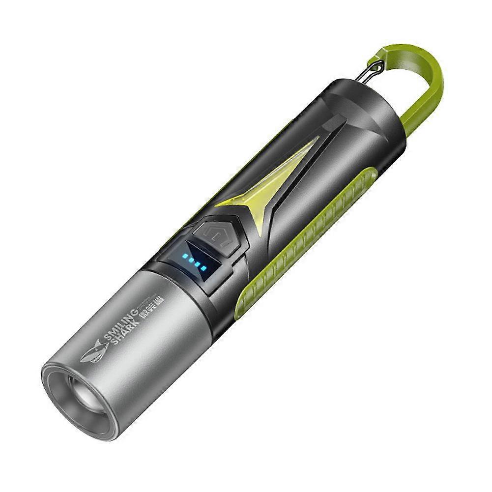 Zoom Flashlight with Hook 1000 Lumens COB Floodlight Adjustable Zoom Compact Portable for Camping Hiking Emergency