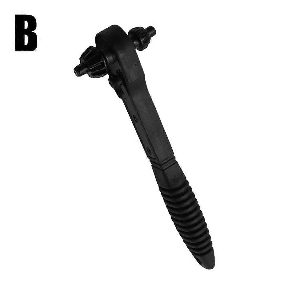 in 1 drill chuck key wrench black quick ratchet wrench dual head double use
