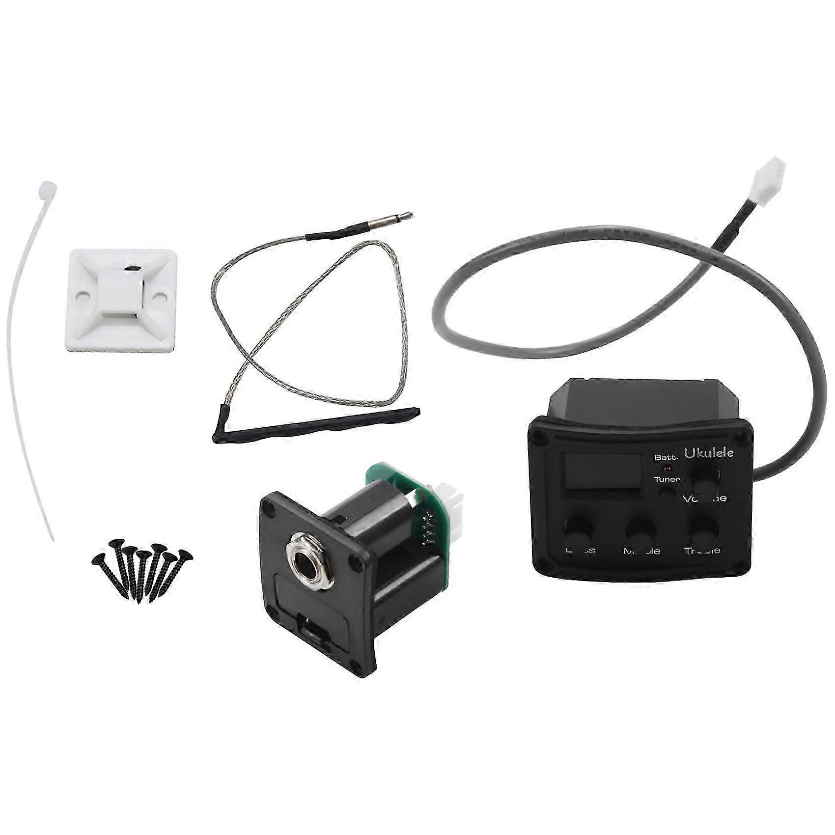 Ukelele Uke Piezo Preamp 3-Band EQ Equalizer System with LCD Display